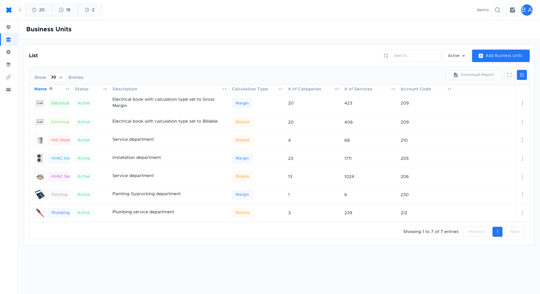 Manage & Settings overview showing admin navigation options